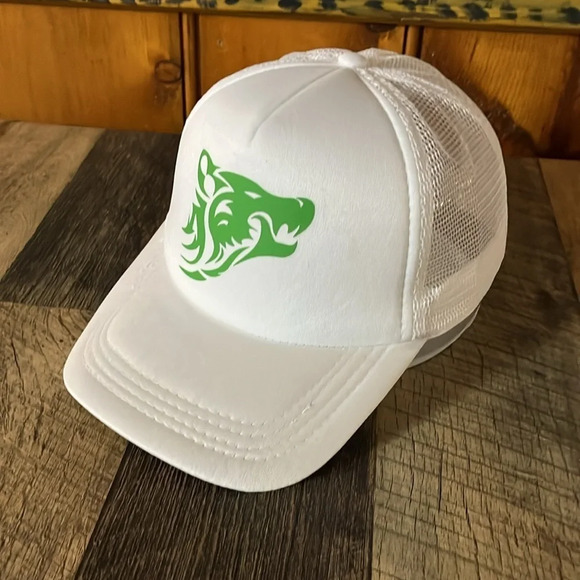 CUSTOM DESIGN CELTIC WOLF TRUCKER HAT - Picture 3 of 4